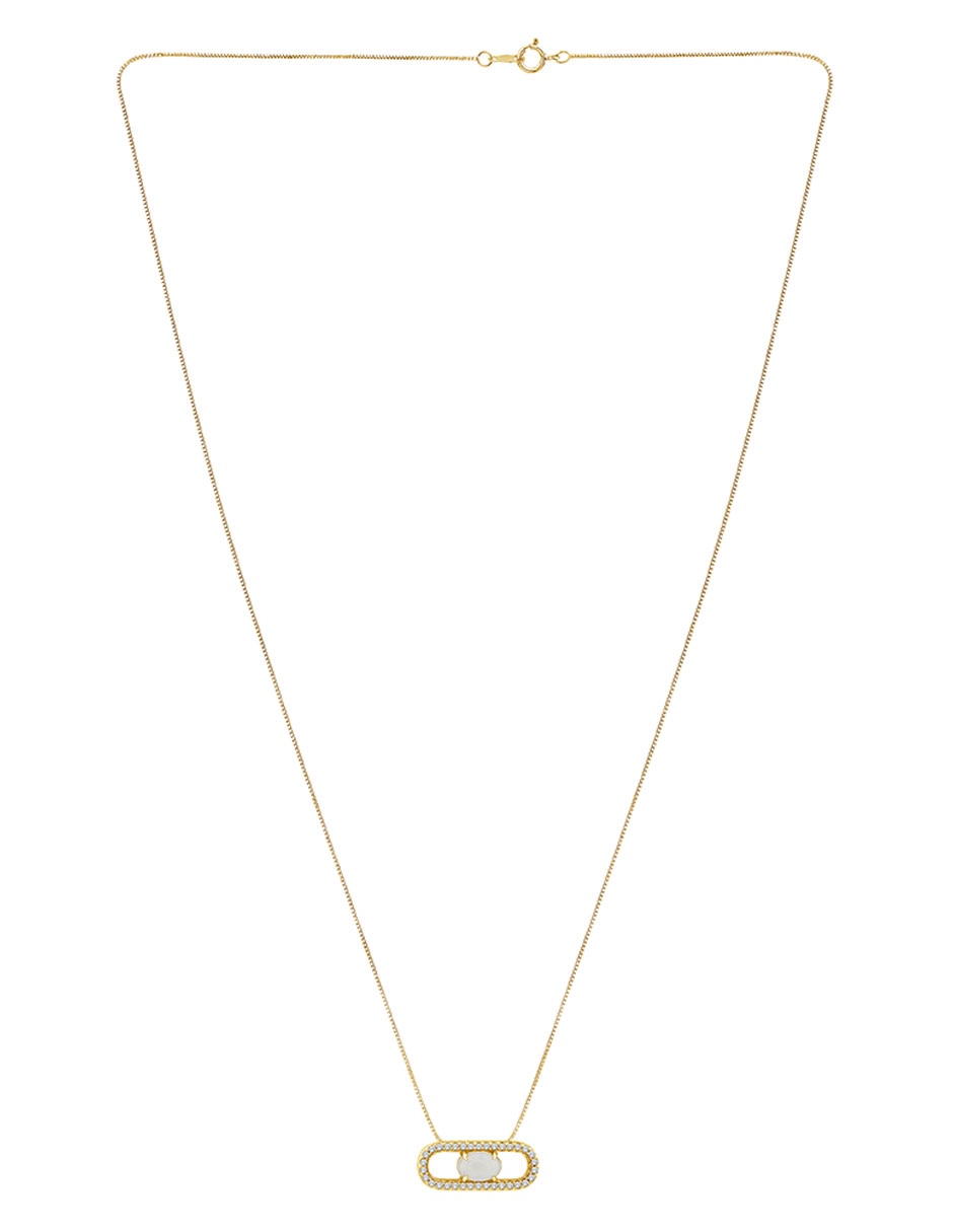 Collar ovalado de oro 14 K 2