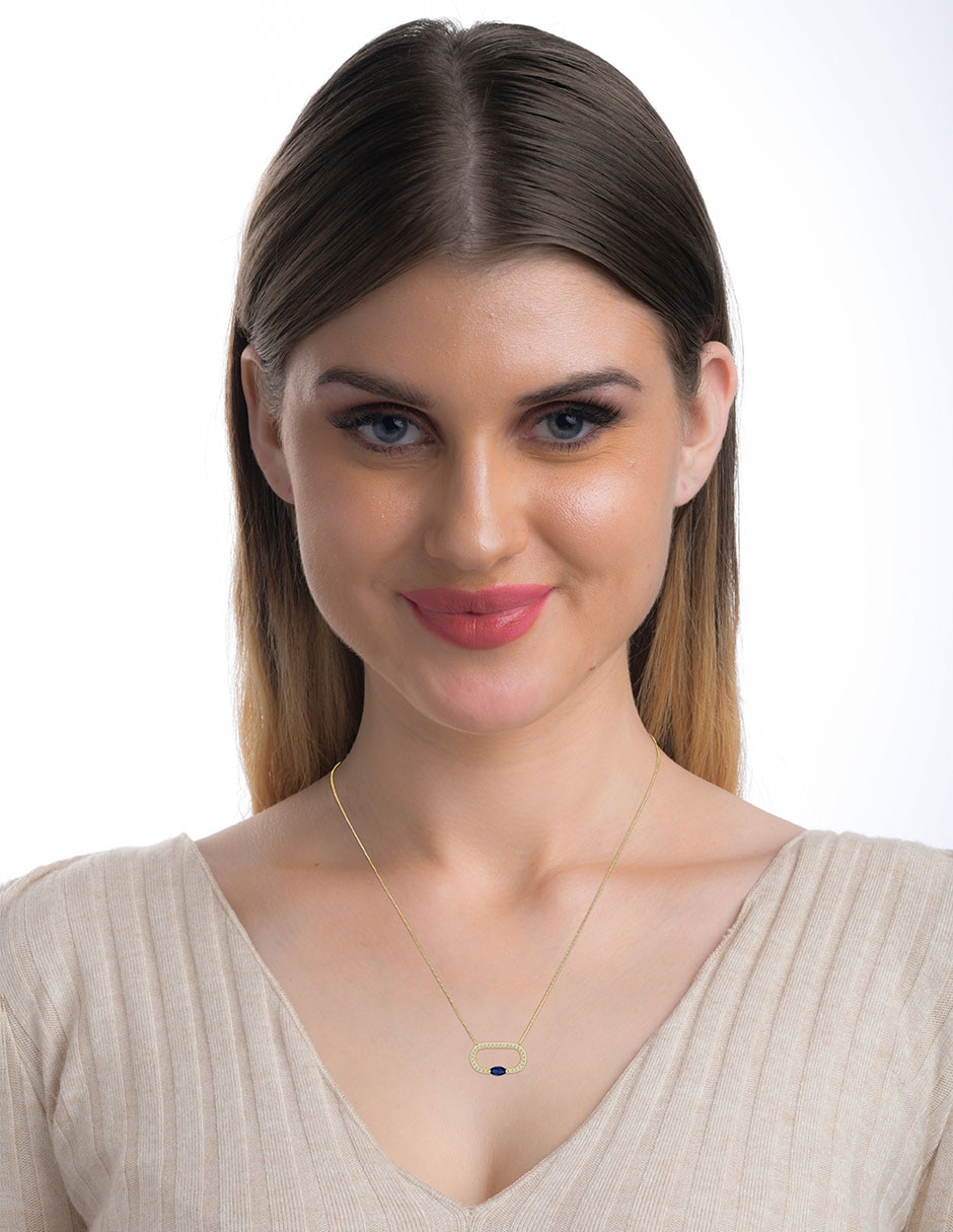 Collar ovalado Esperanza de oro 14 K 3
