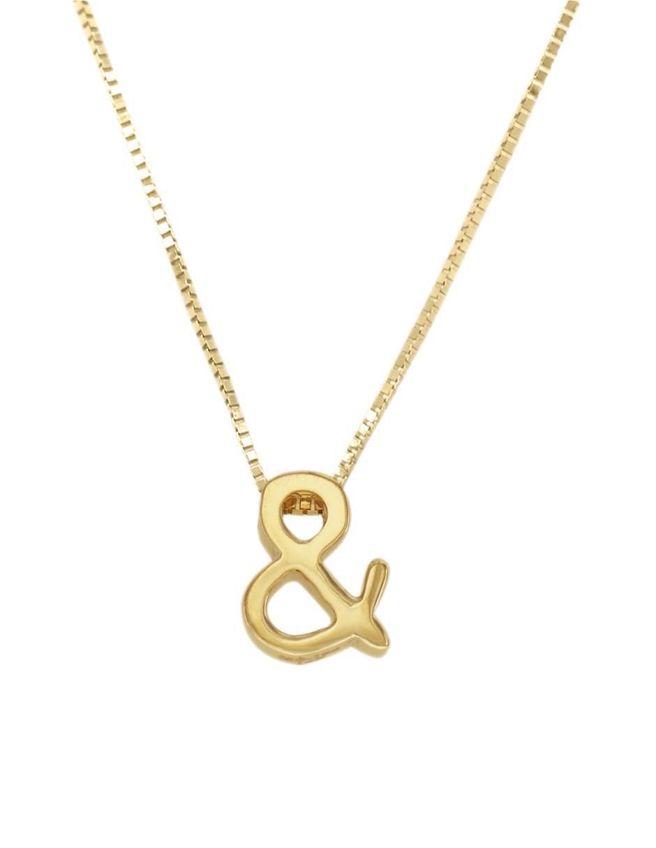 Colgante Y Dije de letras ampersand de oro 14 K