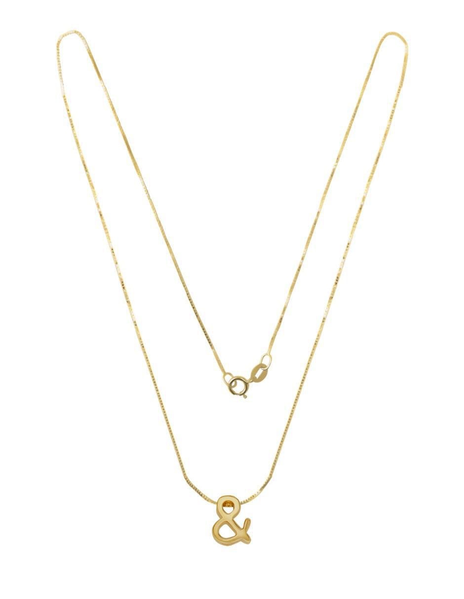 Colgante Y Dije de letras ampersand de oro 14 K 2