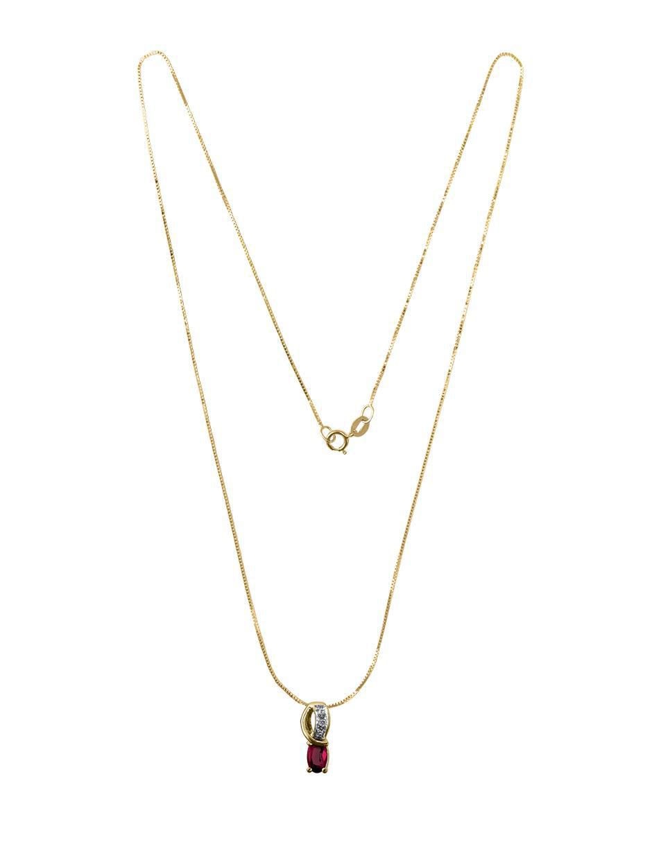 Colgante y dije Fascinare Charisse de oro 14 k rubí
