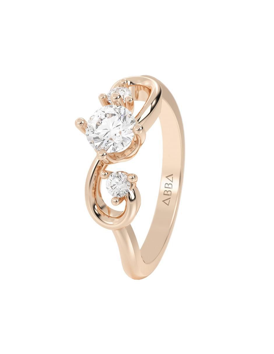 Anillo de compromiso de oro 10 k 2