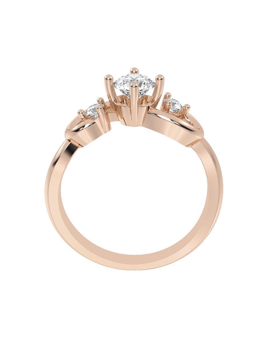 Anillo de compromiso de oro 10 k 3
