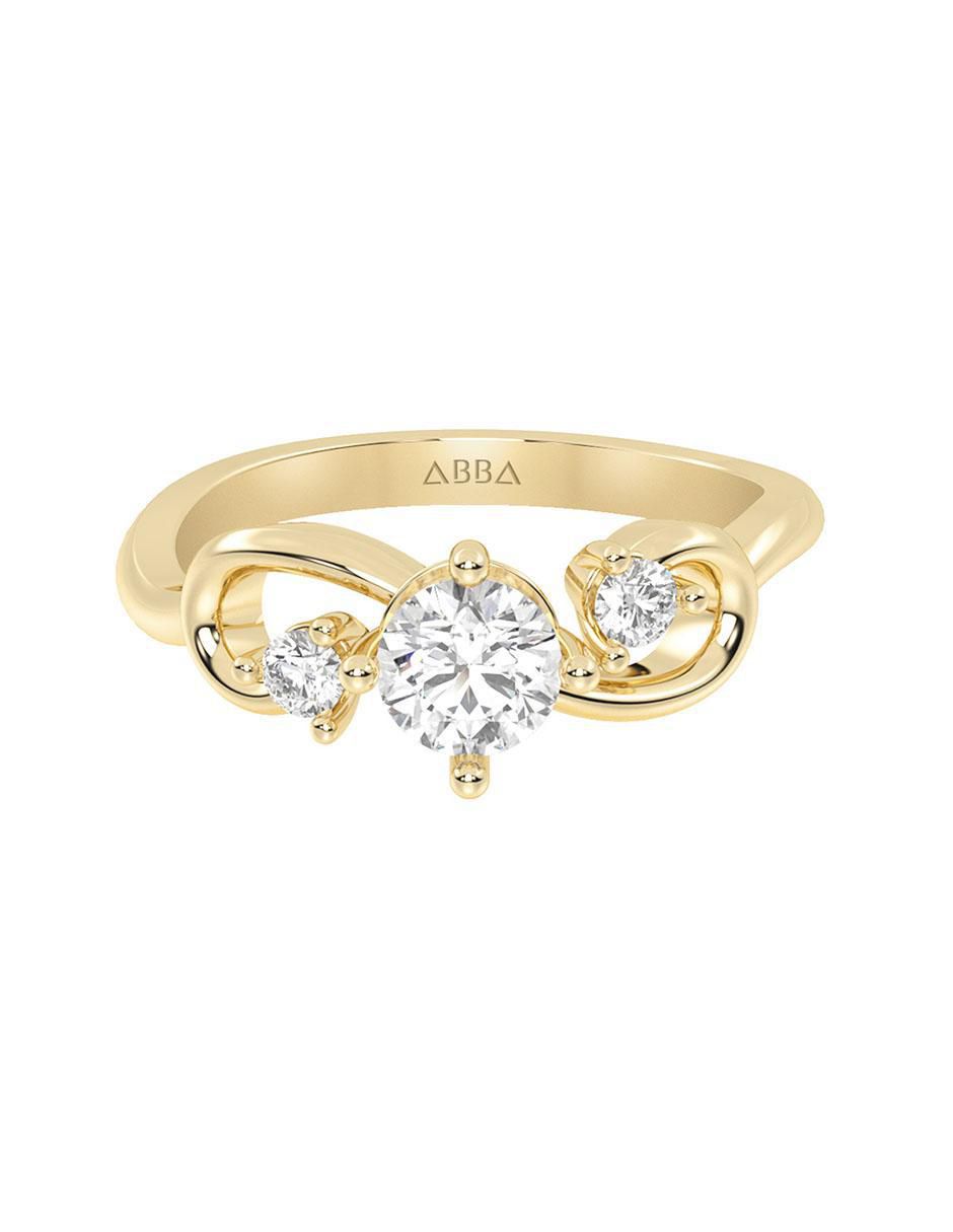 Anillo de compromiso de oro 14 k