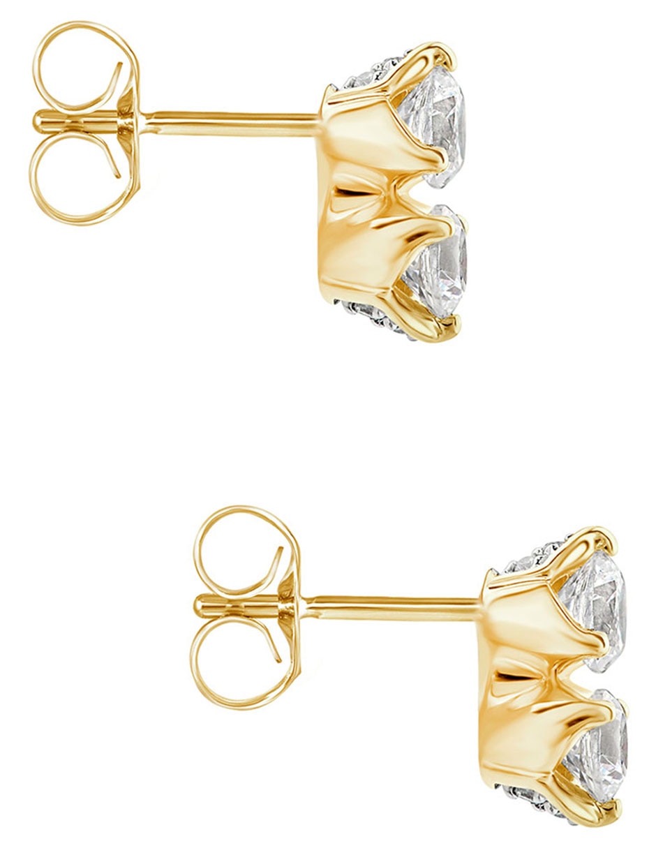 Aretes de oro con acabado brillante 3