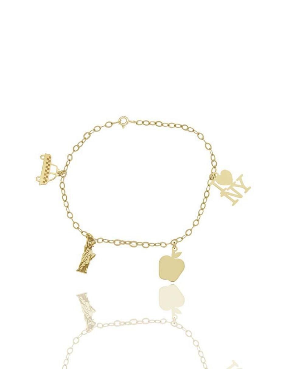Pulsera de oro 14 K Paisaje New York con acabado brillante 2