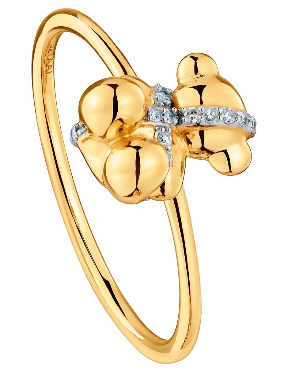 Anillo de oso Lligat 18 k de oro diamante brillante 2
