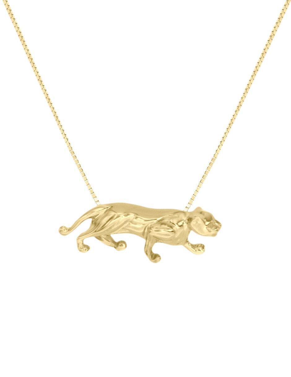 Colgante Y Dije de pantera de oro amarillo 14 K