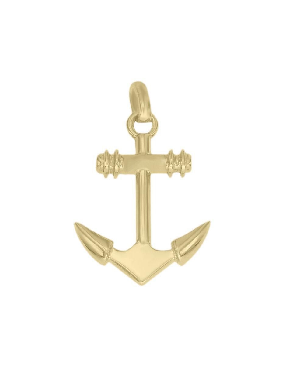 Dije de ancla de oro amarillo 14 K