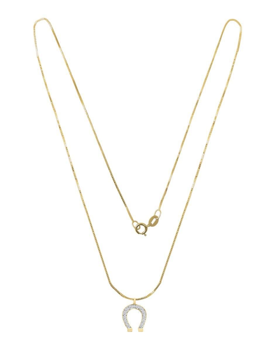 Colgante Y Dije de herradura de oro amarillo 14 K 3