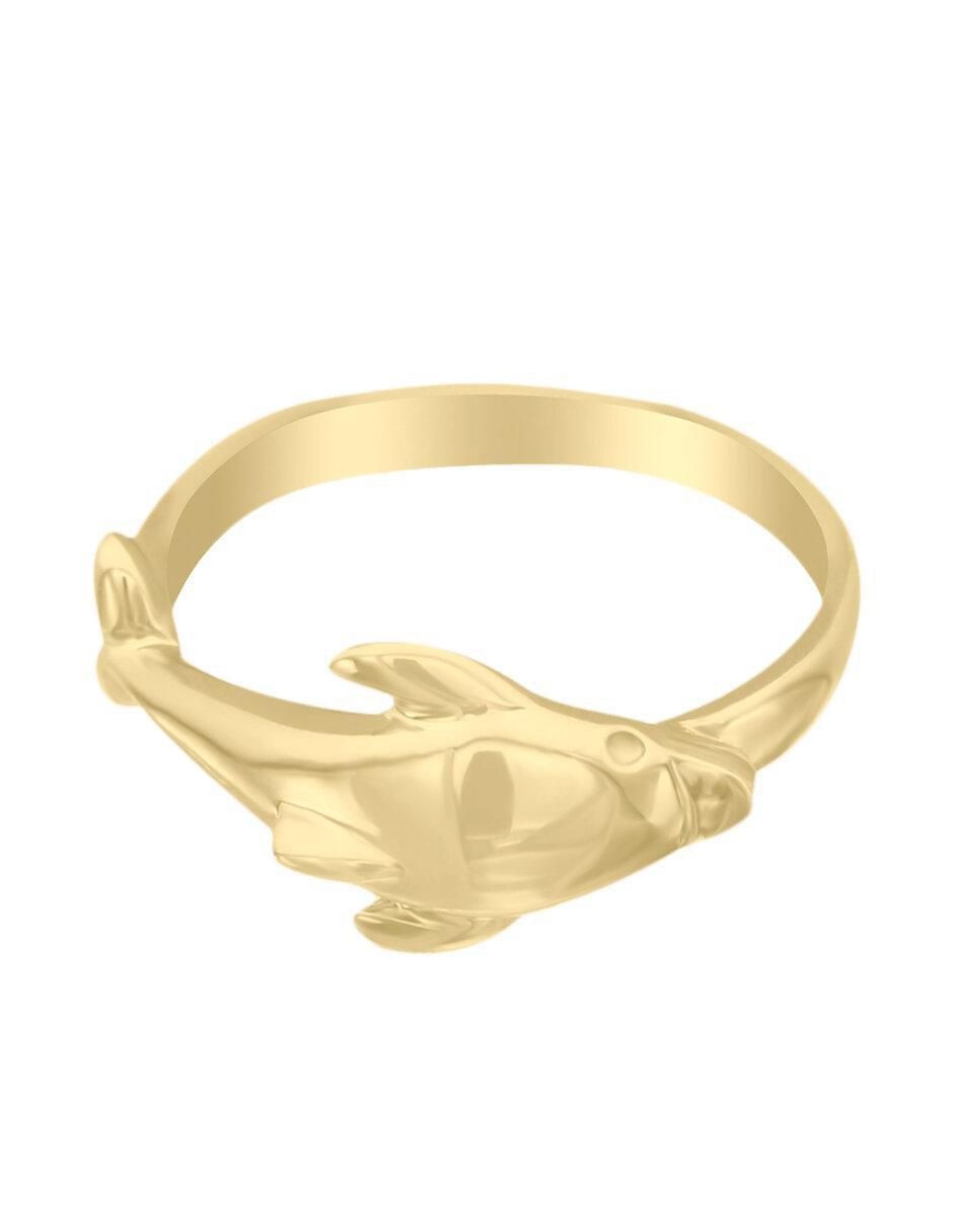Anillo Delf 14 k de oro amarillo brillante