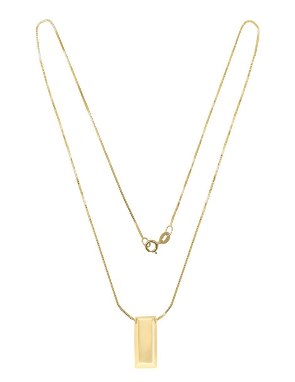 Colgante Y Dije rectangular gold de oro amarillo 14 K 3