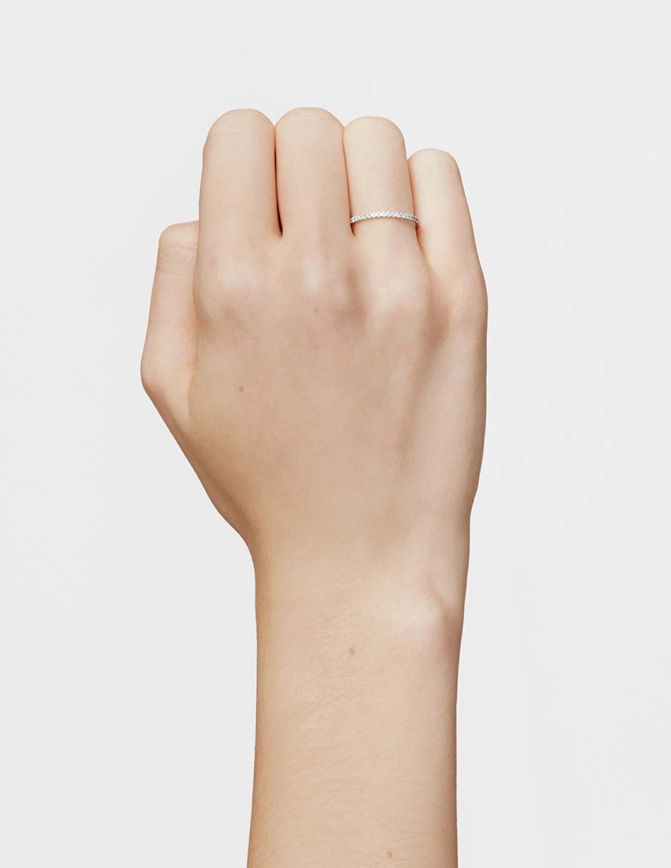 Anillo Les Classiques 18 k de oro blanco diamante pavé 6