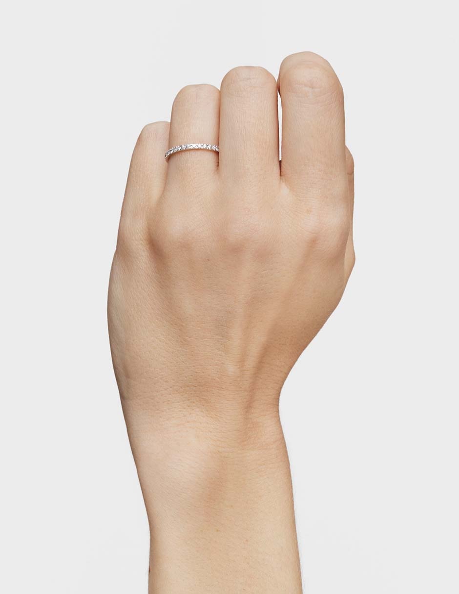 Anillo Les Classiques 18 k de oro blanco diamante pavé 6