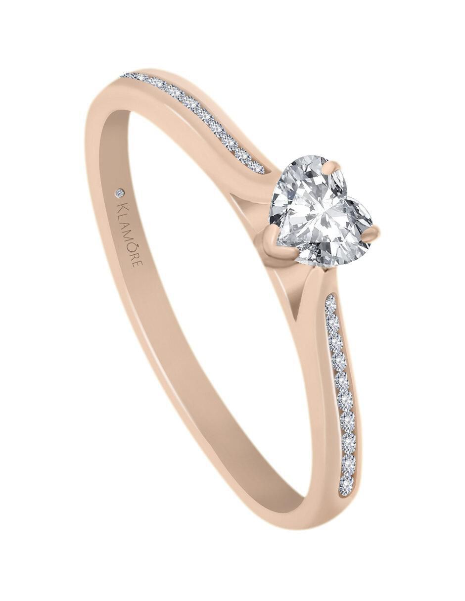 Solitario de oro 14 k Joselyn diamante 2