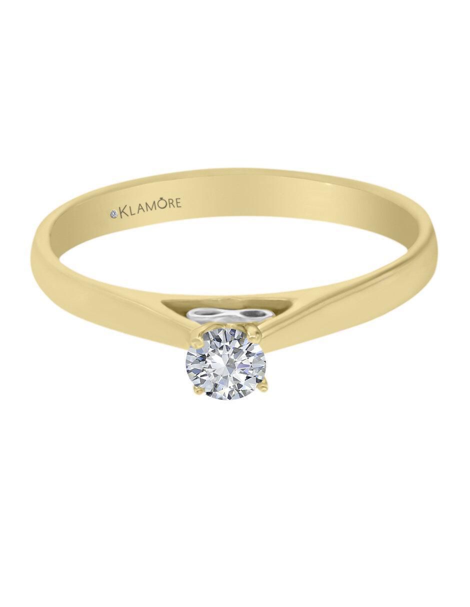 Solitario de oro 14 k Danielle diamante