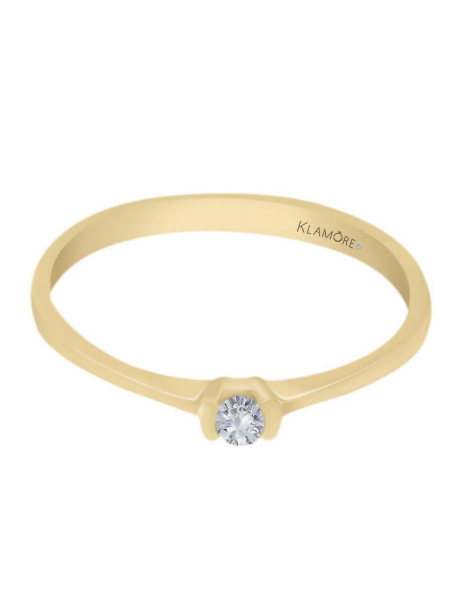 Solitario de oro 14 k Dens diamante
