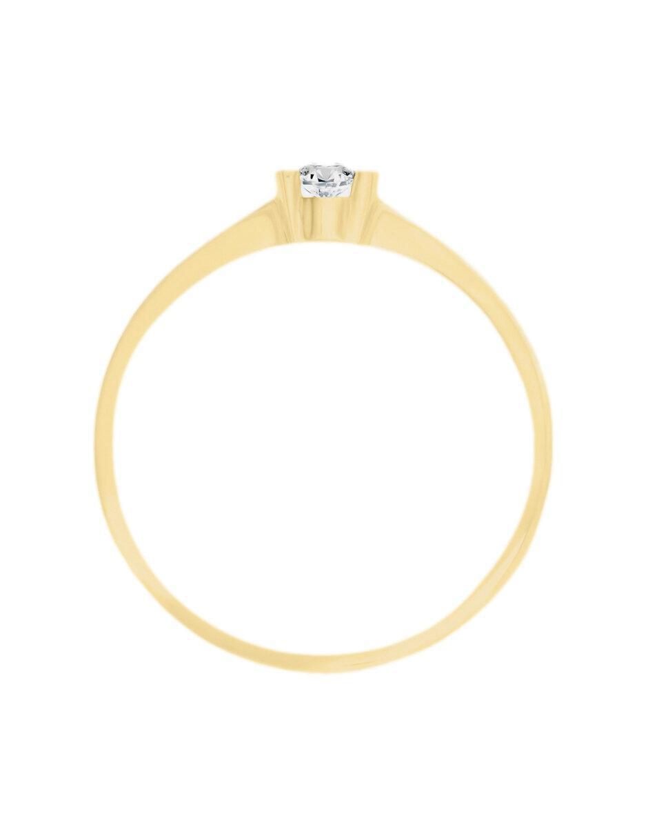Solitario "de" oro 14 k klamore diamante
