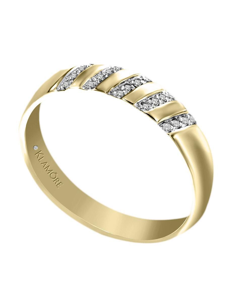 Argolla "de" oro 14 k klamore diamante