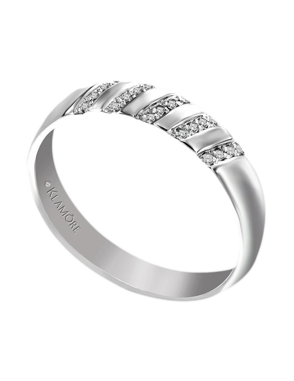 Argolla de oro 14 k Enya diamante 3