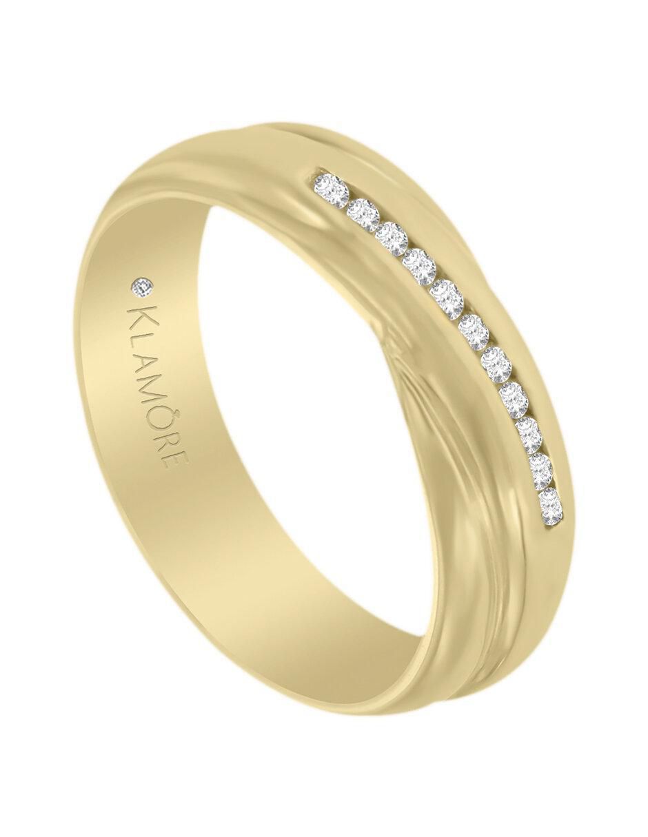 Argolla de oro 14 k Amir diamante 3