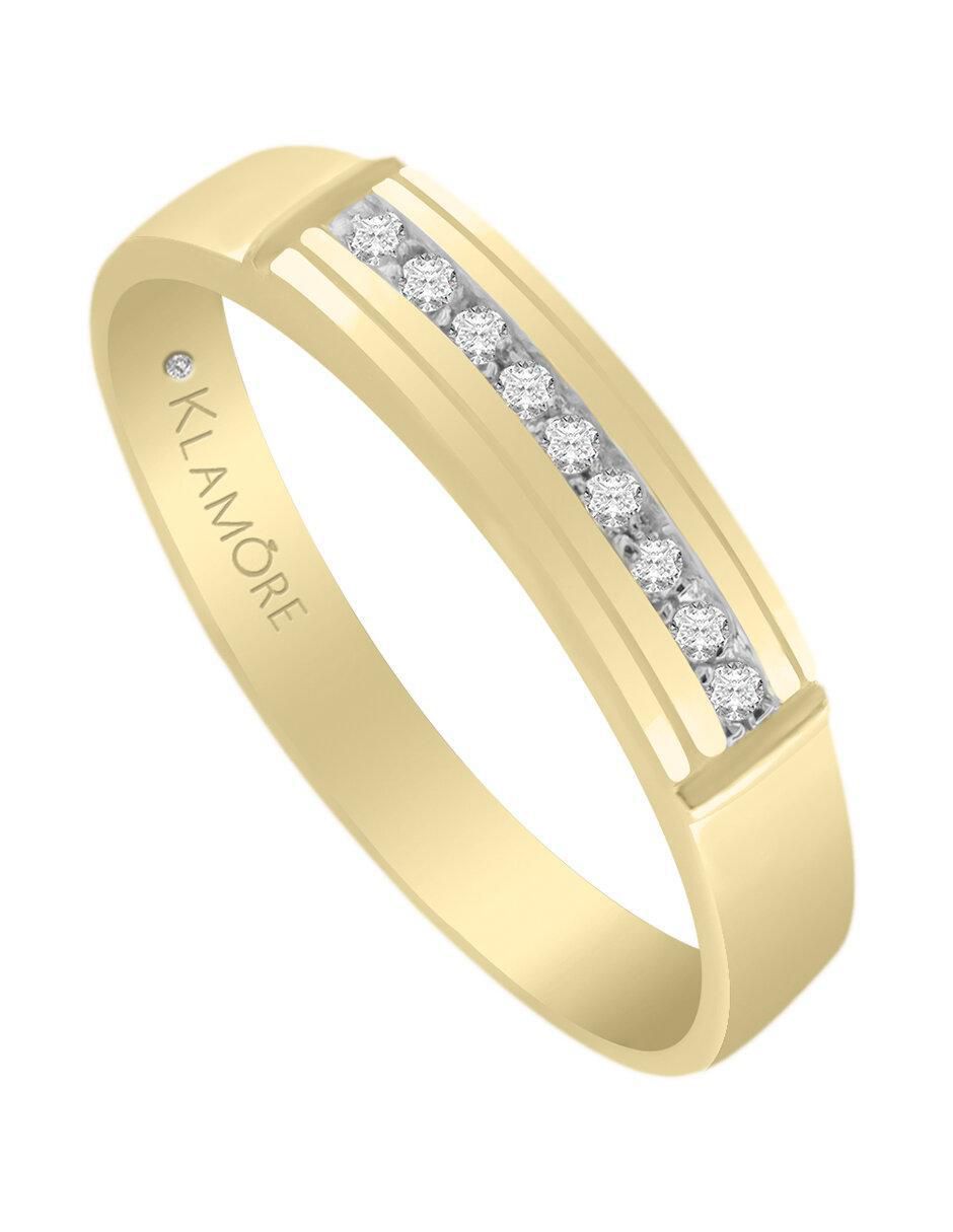 Argolla "de" oro 14 k klamore diamante