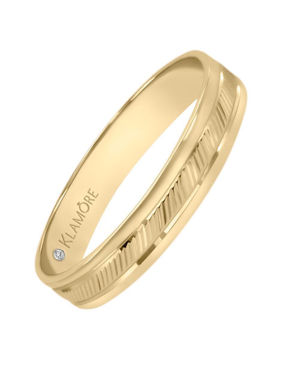 Argolla "de" oro 14 k klamore sin gema