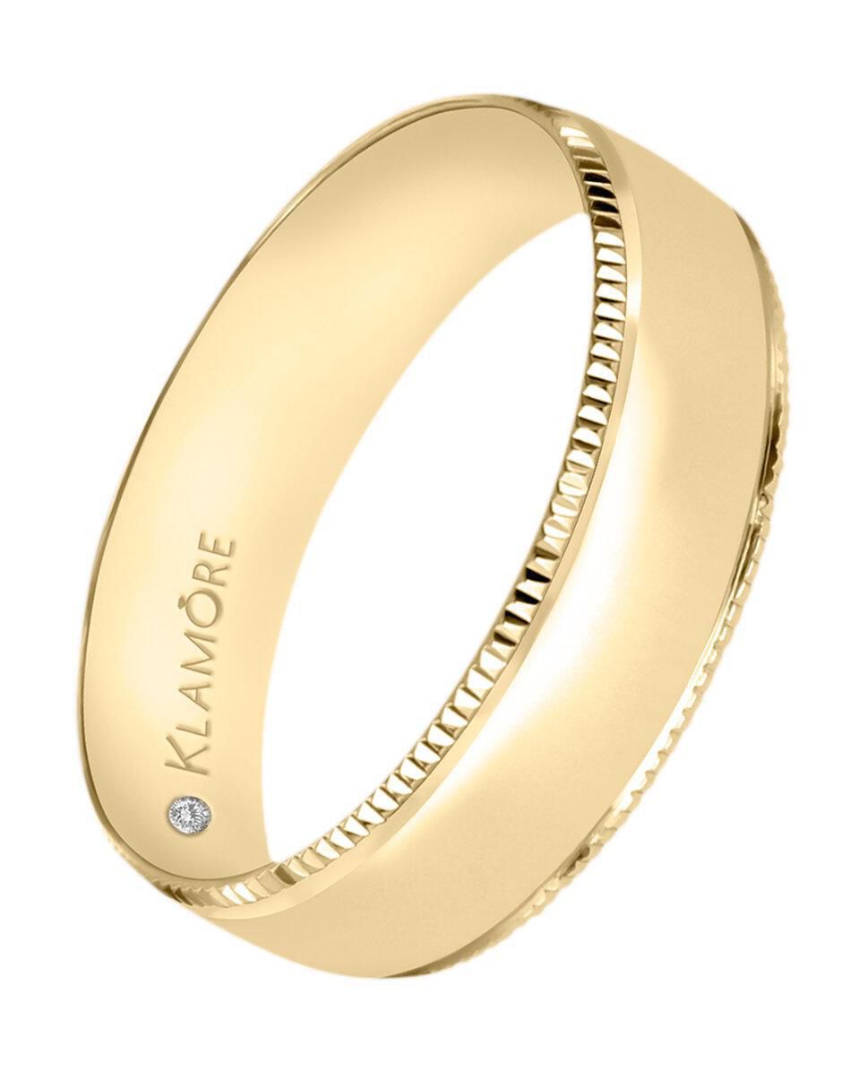 Argolla "de" oro 14 k klamore sin gema