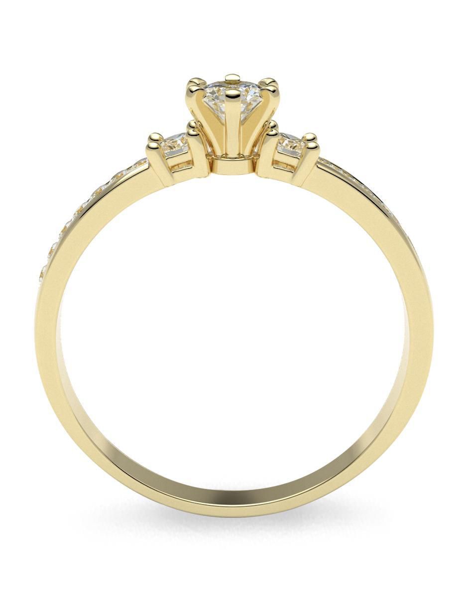 Anillo de compromiso "de" oro 14 k amelie joyas diamante