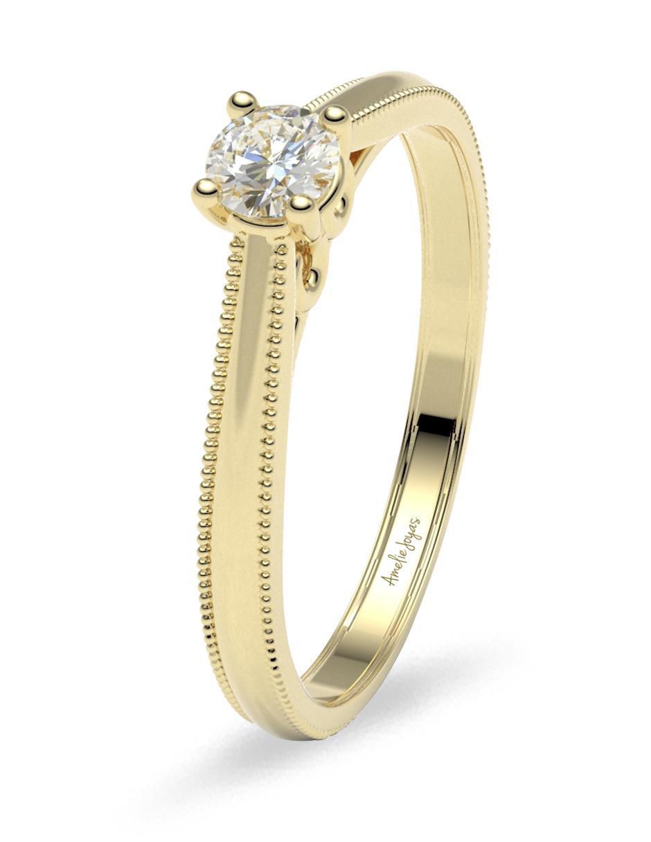 Anillo de compromiso "de" oro 14 k amelie joyas no aplica diamante