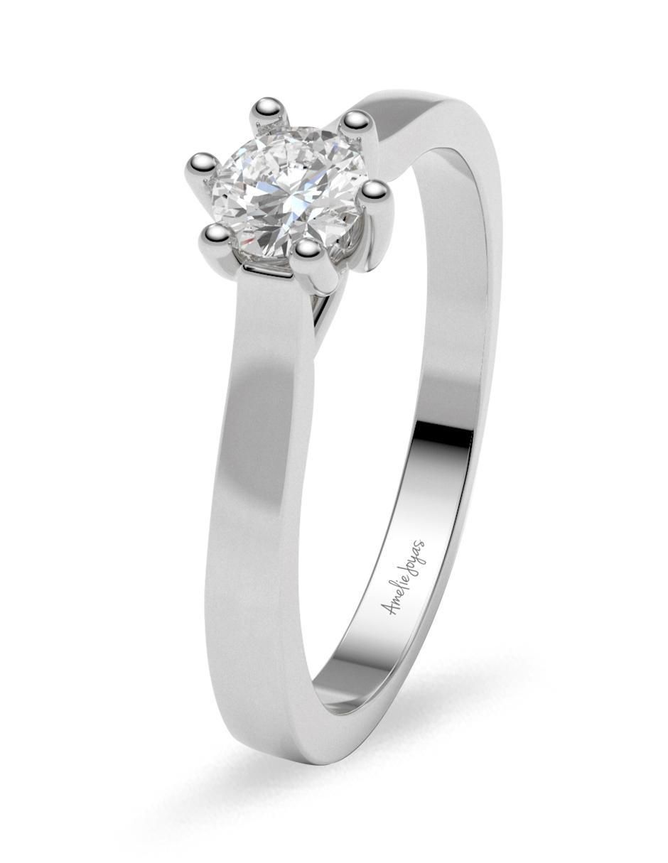 Solitario de oro 14 k diamante 2