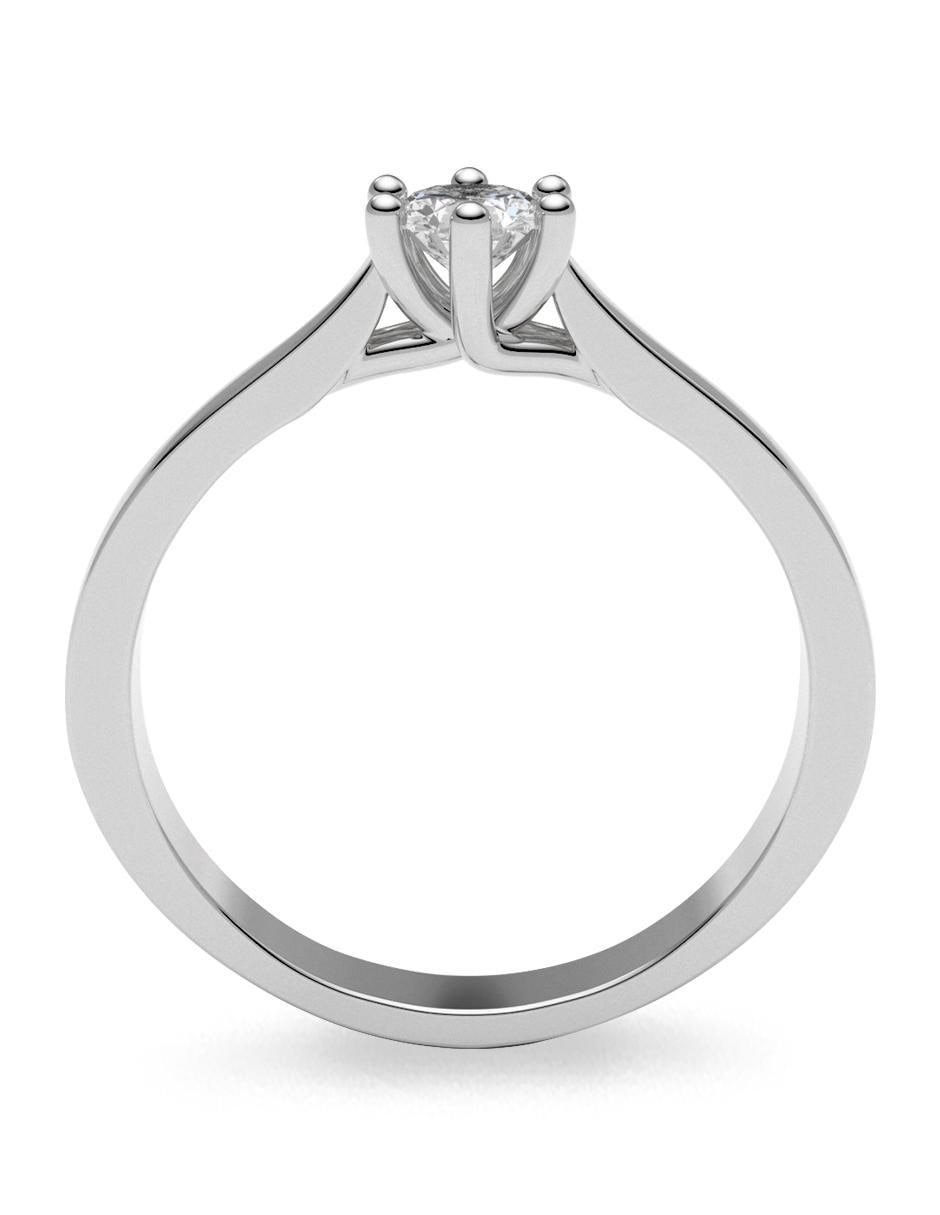 Solitario de oro 14 k diamante 3