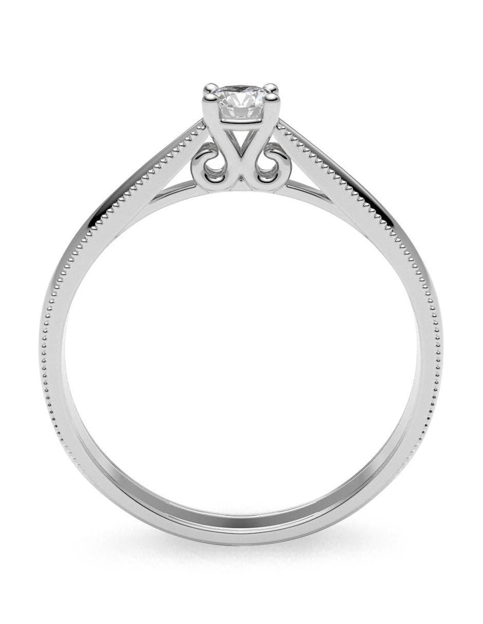 Anillo de compromiso de oro 14 k diamante 3