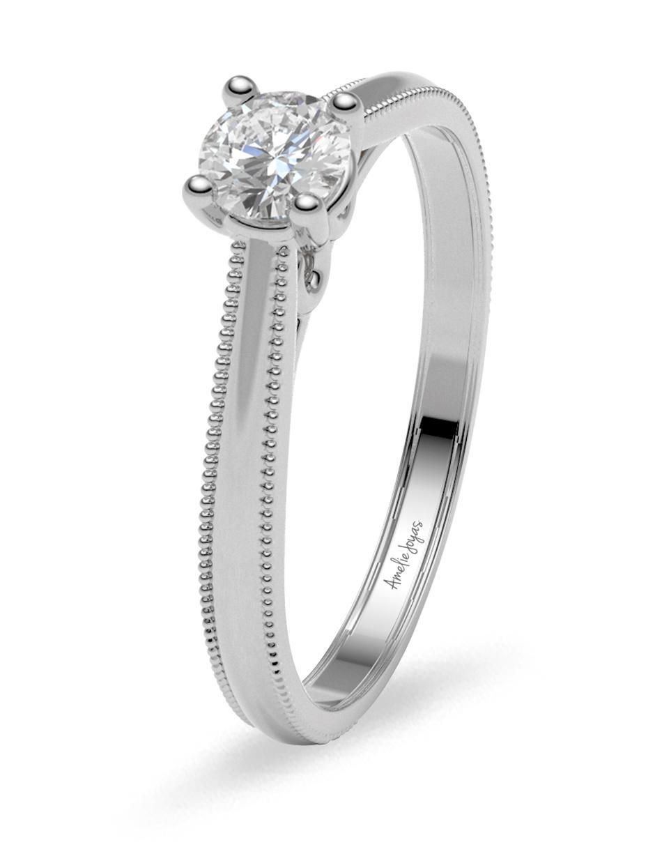 Anillo de compromiso de oro 18 k diamante 2