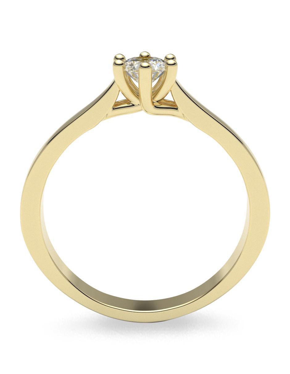 Solitario "de" oro 14 k amelie joyas diamante