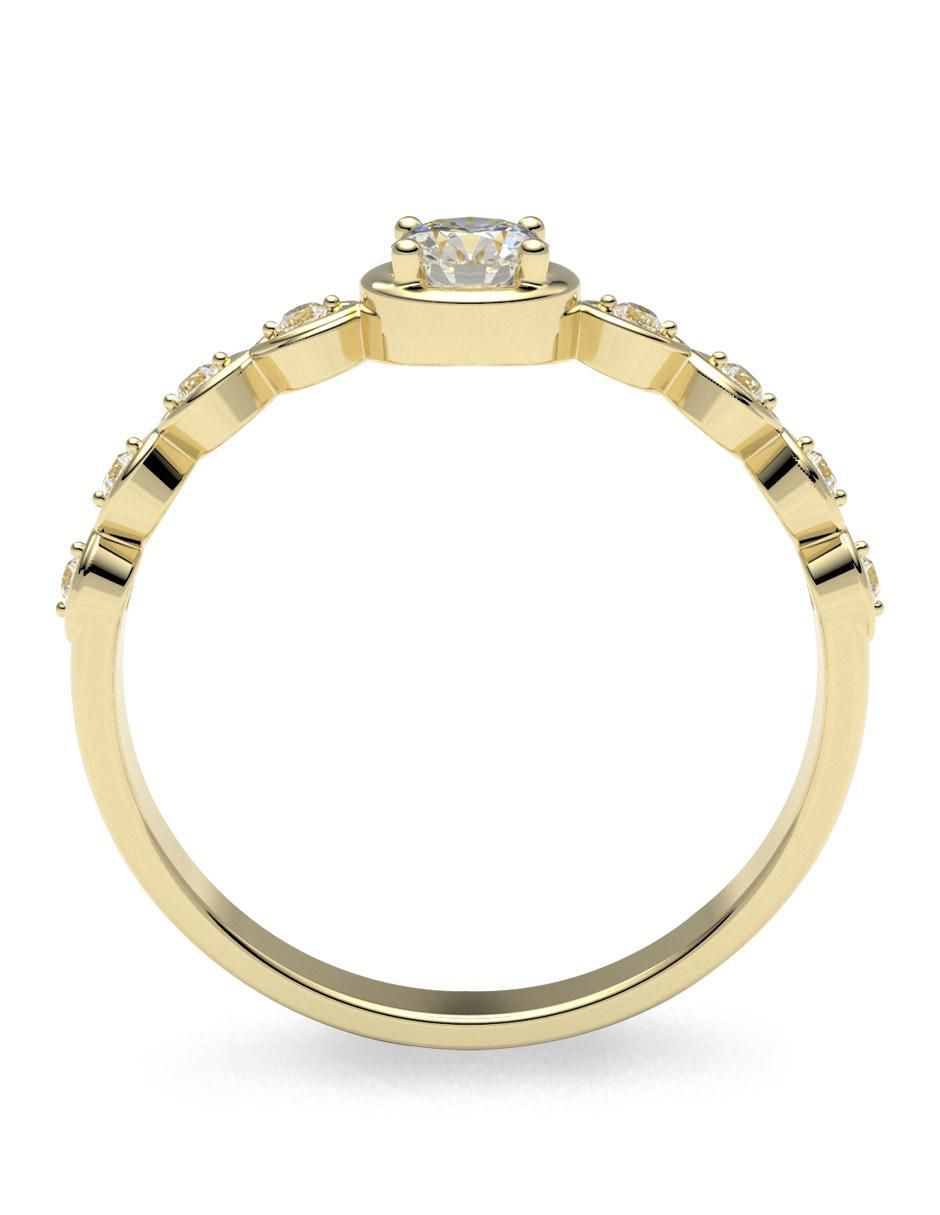 Anillo de compromiso "de" oro 14 k amelie joyas diamante