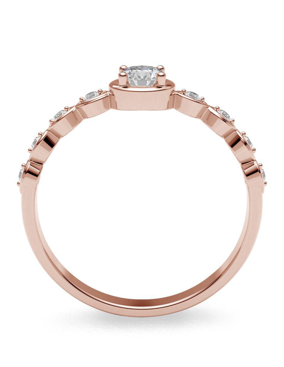 Anillo de compromiso de oro 14 k diamante 3