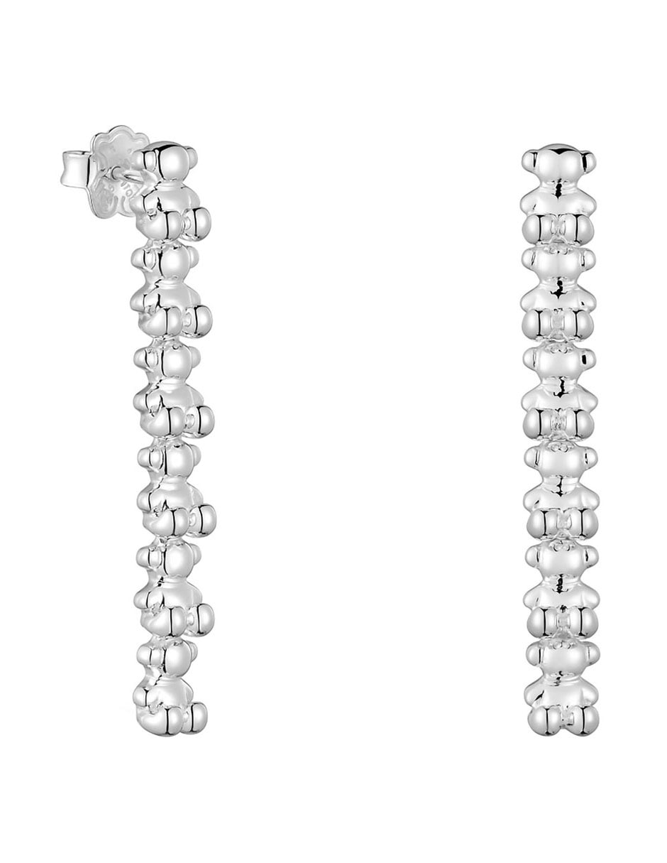 Aretes de oso Bold Bear de plata P 925 con acabado espejo