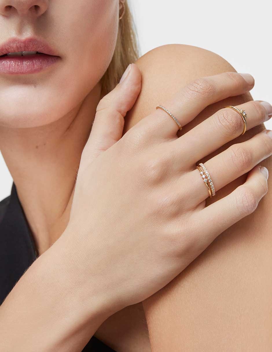 Anillo Les Classiques 18 k de oro amarillo diamante brillante 5