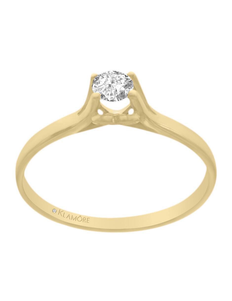 Solitario de oro 14 k Luz Karina diamante