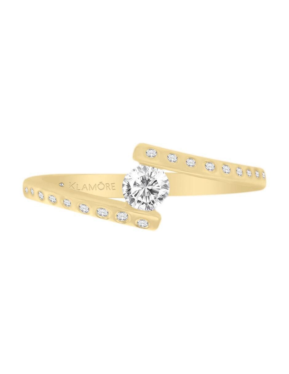 Solitario de oro 14k best sale klamore diamante