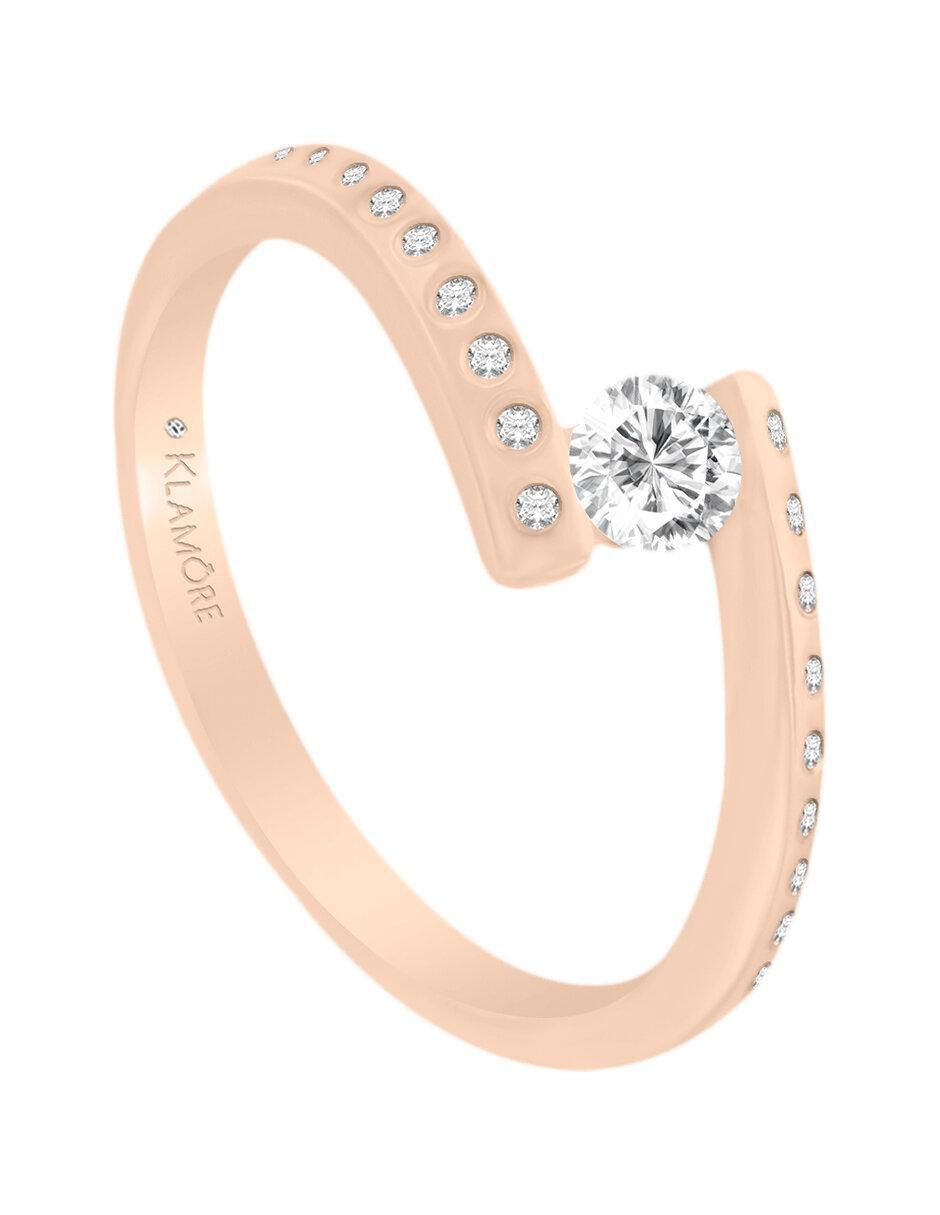 Solitario de oro 14 k Unique diamante 3