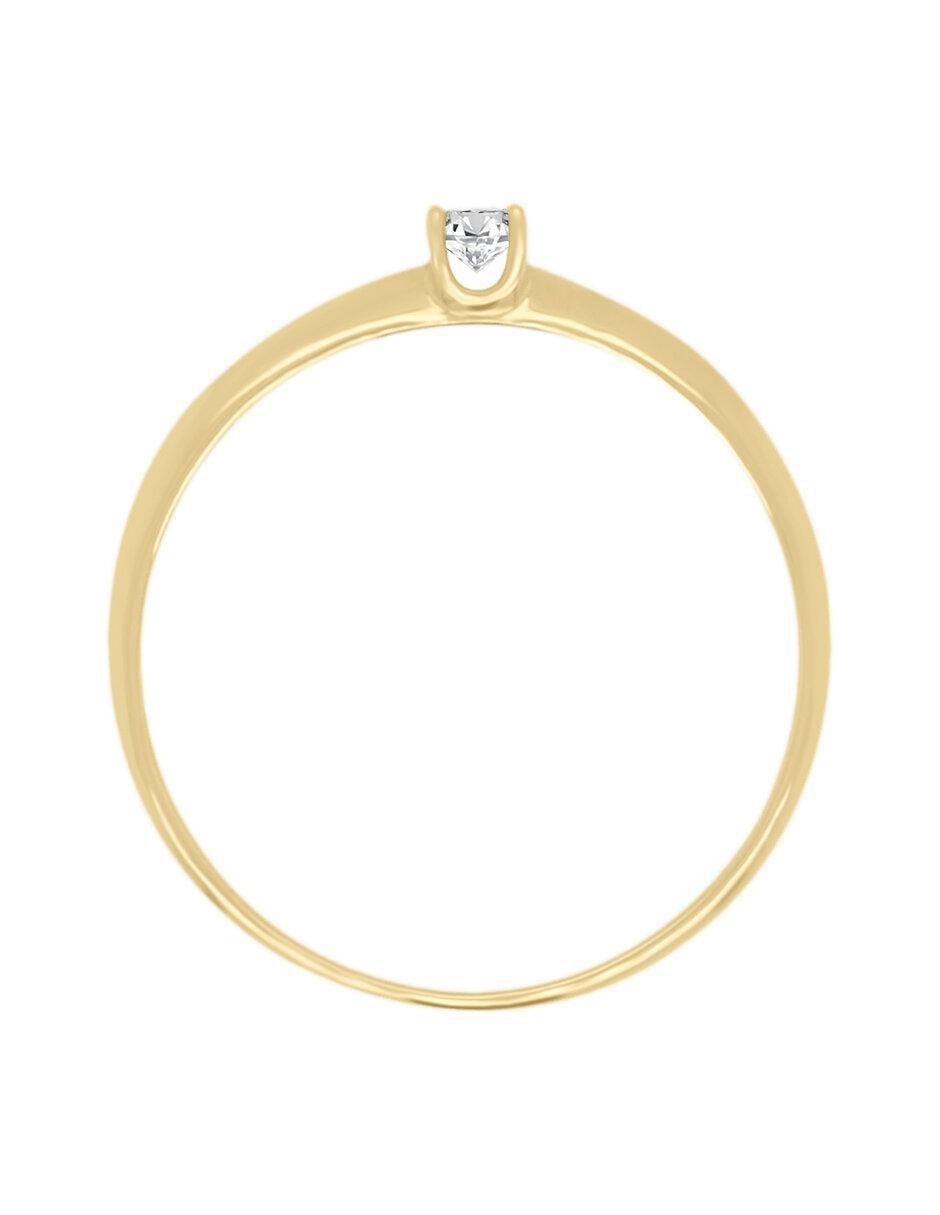Solitario de oro 14 k Klamore diamante