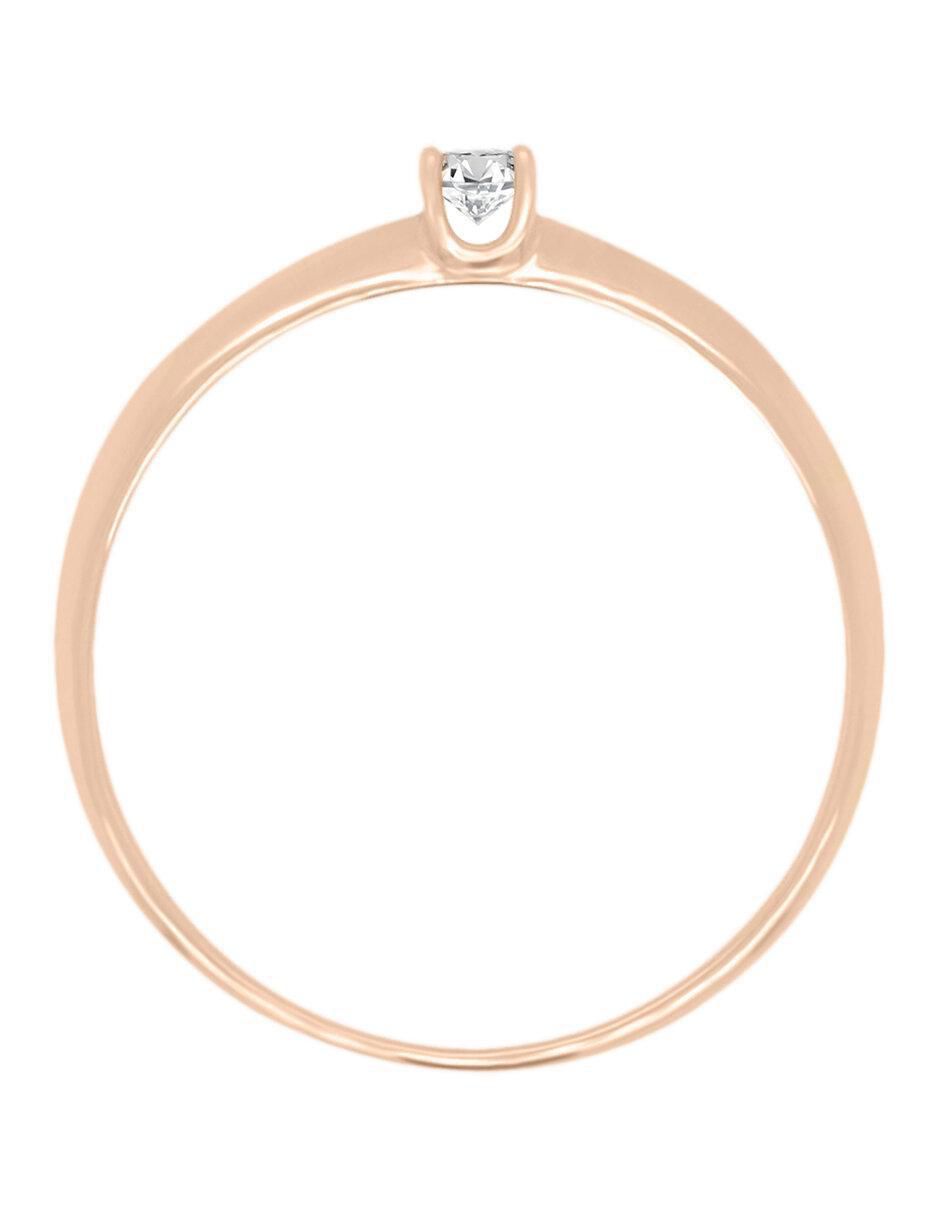 Solitario de oro 14 k Erendira diamante 2