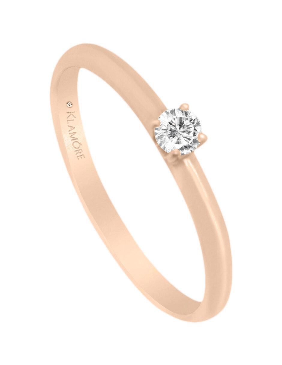 Solitario de oro 14 k Erendira diamante 3