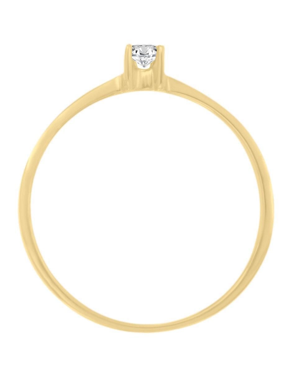 Solitario "de" oro 14 k klamore diamante
