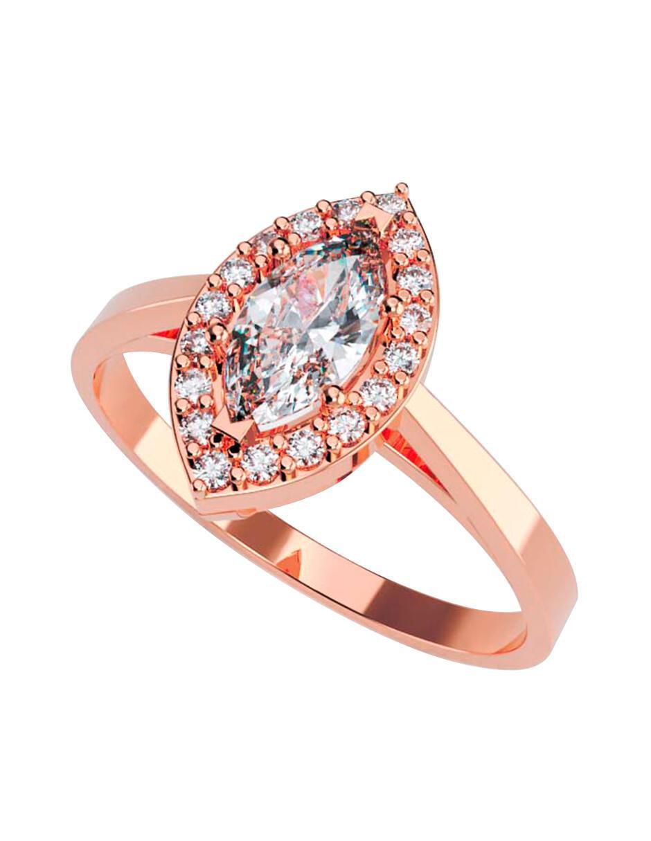 Anillo de compromiso de oro 14 k 1