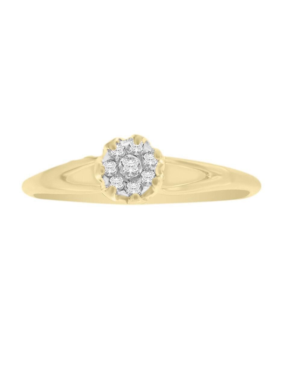 Solitario de oro 14 k Veronica diamante