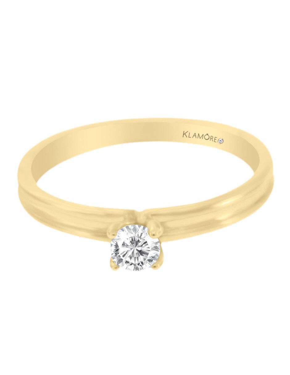 Solitario de oro 14 k Fatme diamante