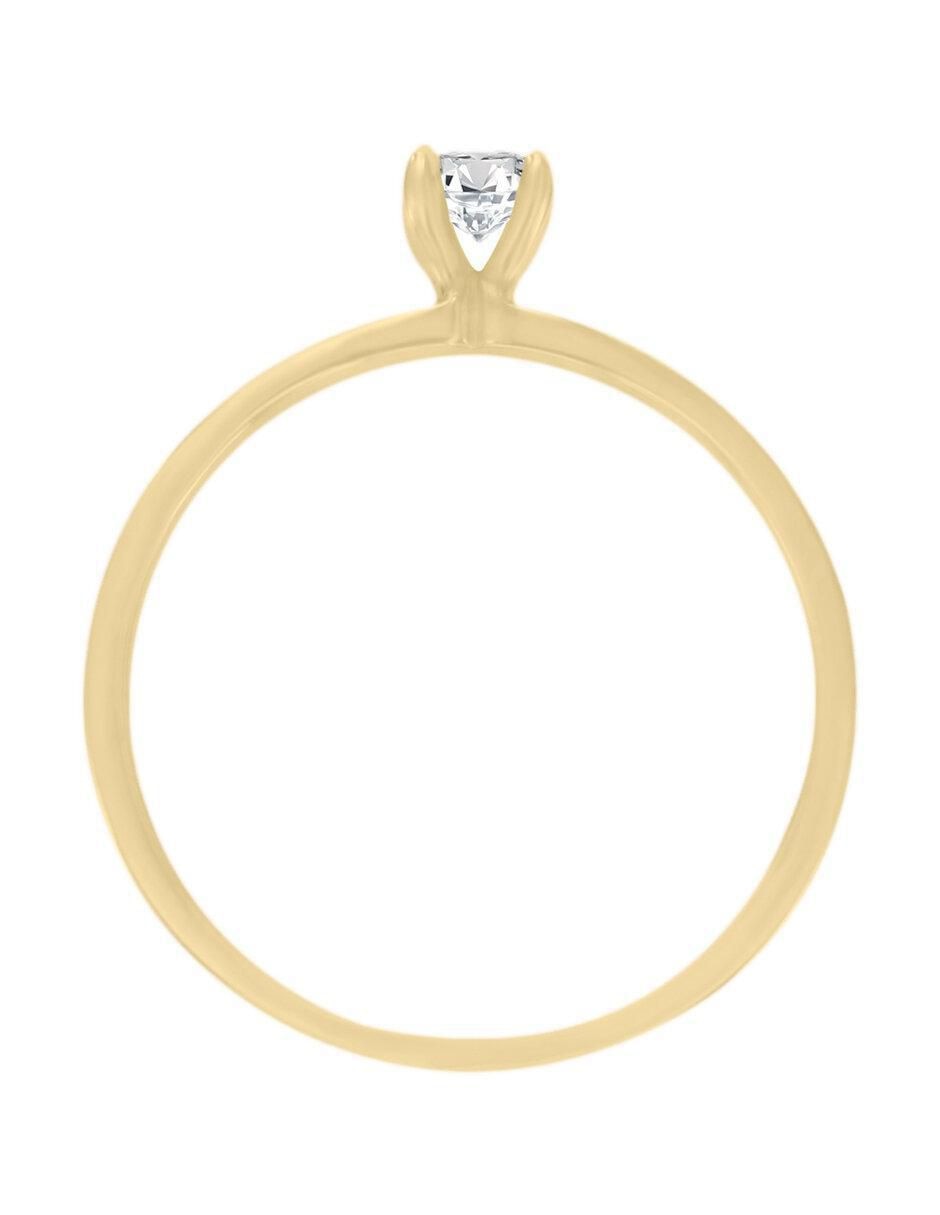 Solitario "de" oro 14 k klamore diamante